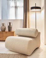 Кресло Club из белой ткани букле — изображение 3