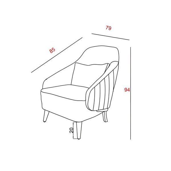 Кресло Касса серое — изображение 3