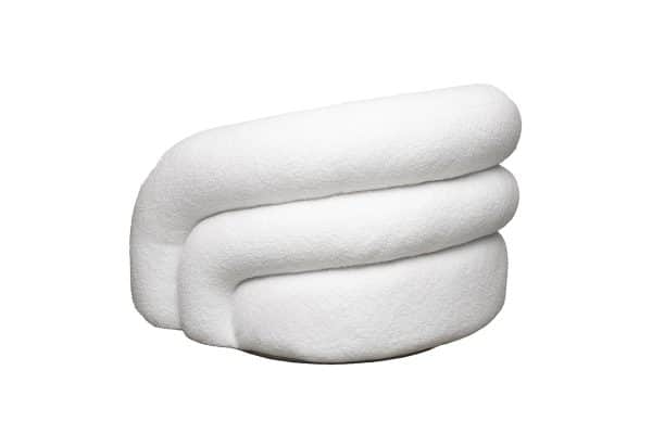 Кресло Monblan поворотное букле белое Hush000 93*90*70см — изображение 3