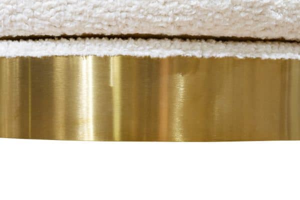 Кресло Napoli вращающееся, иск.мех кремовое Sheepskin 76*76*76см — изображение 5