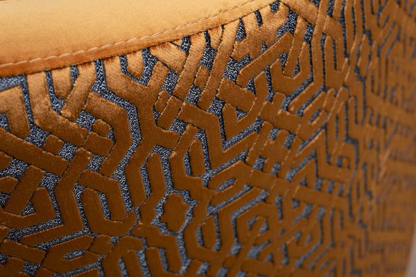 Кресло Napoli вращающееся, вельвет принт Velv ORANG+Latt ORANG 76*76*76см — изображение 4