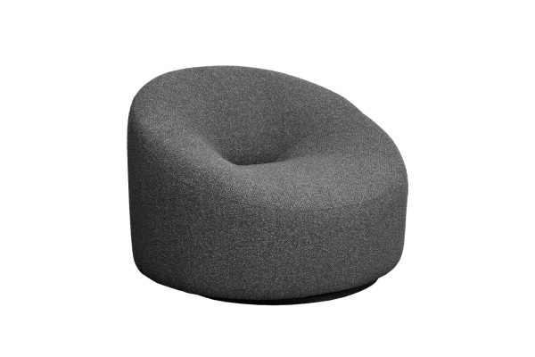 Кресло поворотное LUNA букле серый Flona SER 98*90*69см — изображение 2