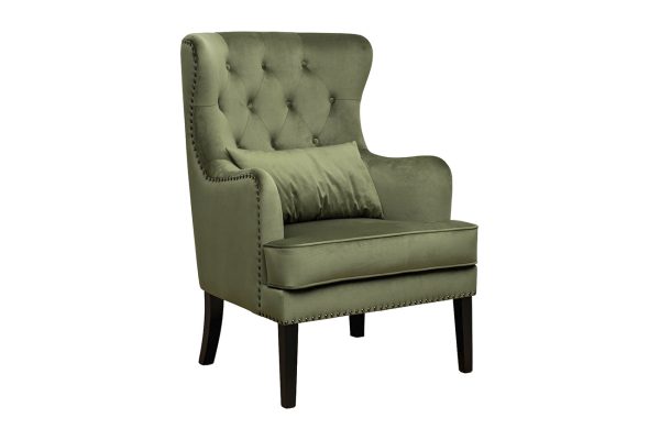 Кресло Rimini велюр зеленый Colton 008-ZEL 74*84*104см с подушкой — изображение 2