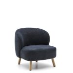 Кресло Ulit из серого шенилла с ножками из бука в натуральной отделке