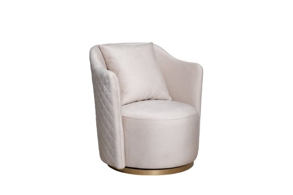 велюр бежевый Colt 002-BEG/золото 70*77*80см