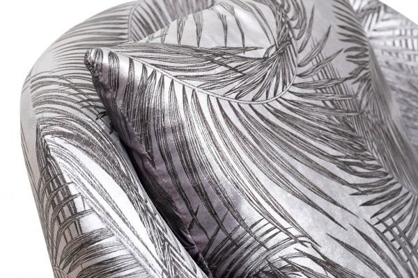 kreslo-verona-vrashhajushheesjavelvet-print-listja-valdes110-serhrom-707780sm-4 Кресло Verona вращающееся,вельвет принт листья Valdes110-SER/хром 70*77*80см — изображение 5
