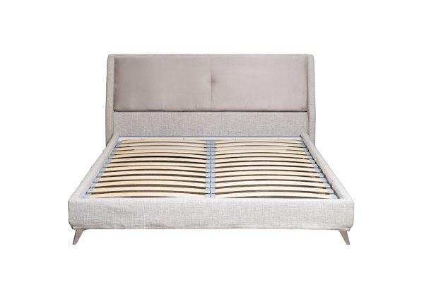 Кровать Michelle без под.мех. серый Norton SER+Mocka43 183*230*99см