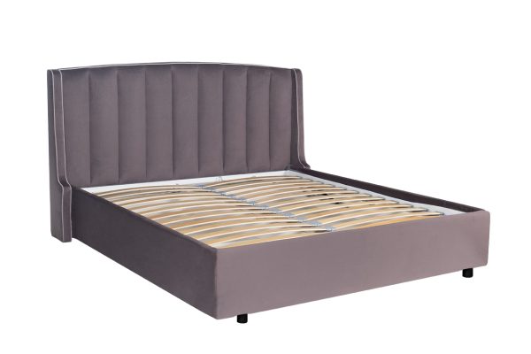 Кровать Odry c подъем.мех. велюр лилово-серый Vel19 206*220*120 — изображение 2