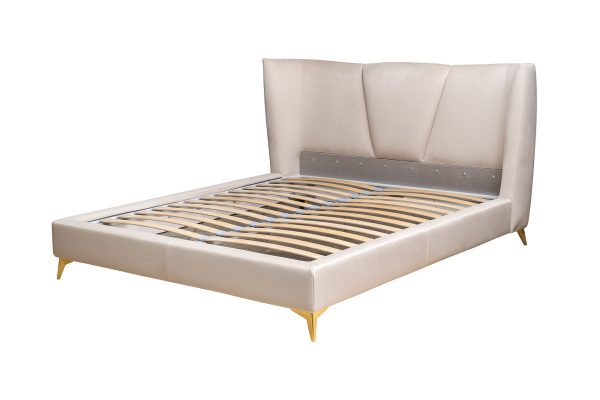 Кровать Siena без мех.велюр бежевый Colt002 199*222*116см — изображение 2