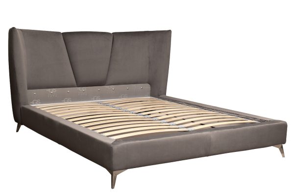 Кровать Siena без мех.велюр серый Colt017 199*222*116см — изображение 2