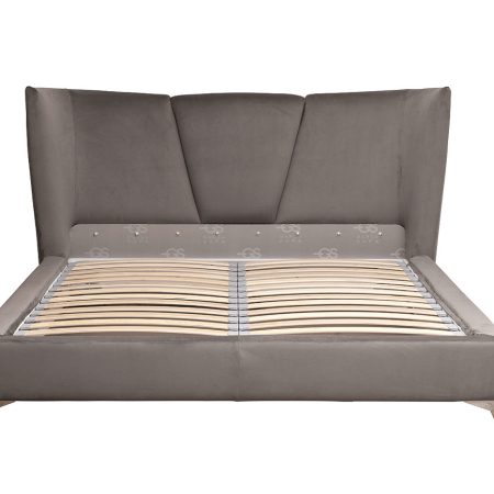 Кровать Siena без мех.велюр серый Colt017 199*222*116см