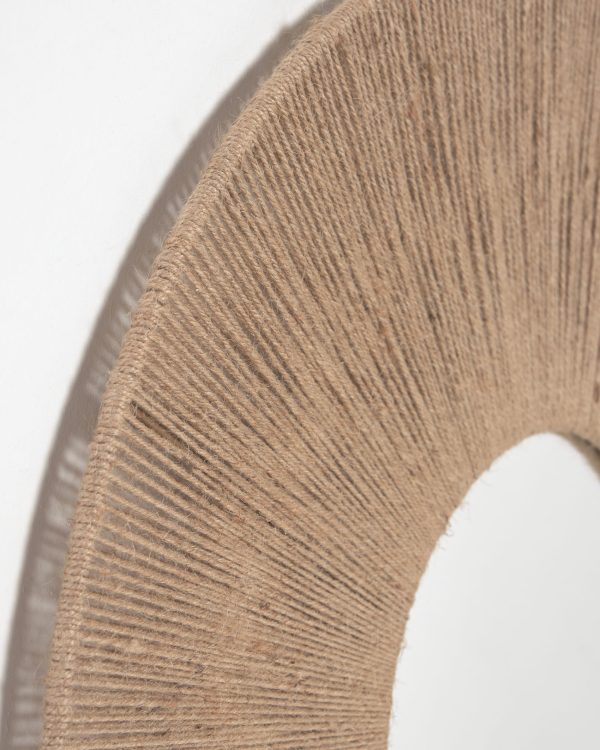 Круглое зеркало Damira из джута с натуральной отделкой Ø 60 см — изображение 4