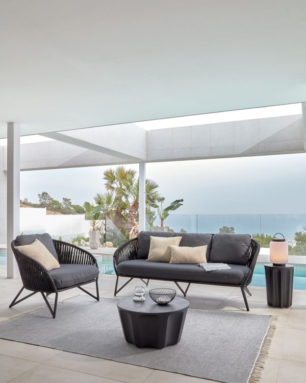 Круглый журнальный столик Vilandra из бетона для улицы — изображение 2