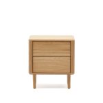 Lenon Тумбочка с 2 ящиками из шпона дуба 50 x 55 см