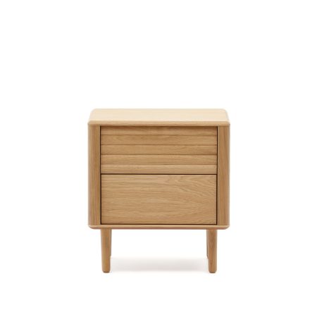 Lenon Тумбочка с 2 ящиками из шпона дуба 50 x 55 см