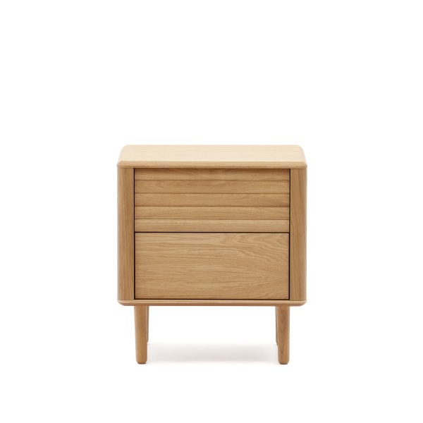 Lenon Тумбочка с 2 ящиками из шпона дуба 50 x 55 см Lenon Тумбочка с 2 ящиками из шпона дуба 50 x 55 см