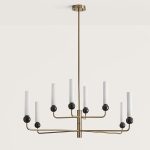 Люстра Delie 8L золотой металл - черный мрамор