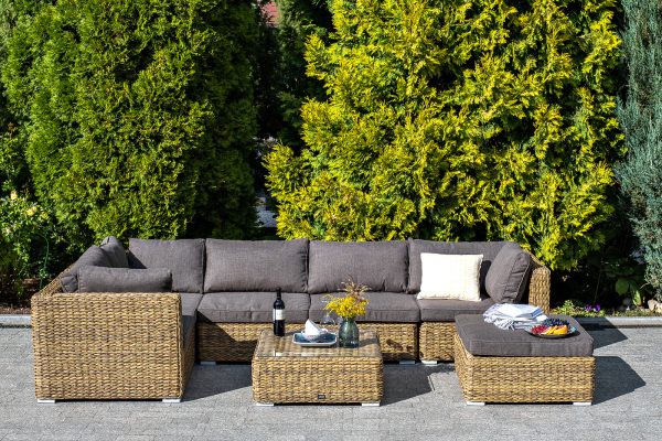 "Лунго" трансформирующаяся лаунж-зона из искусственного ротанга (гиацинт), цвет соломенный — изображение 5