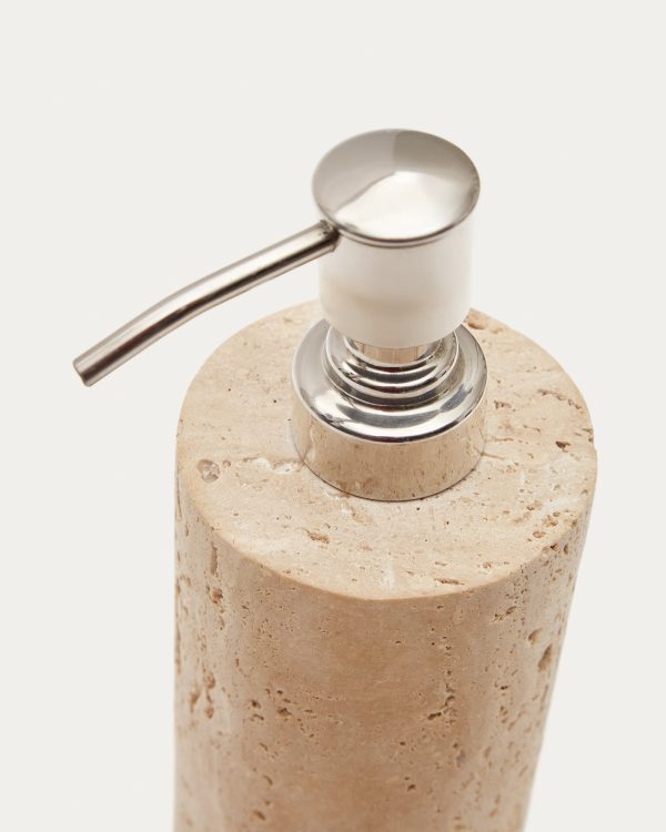 Macre Дозатор для мыла из бежевого травертина — изображение 4
