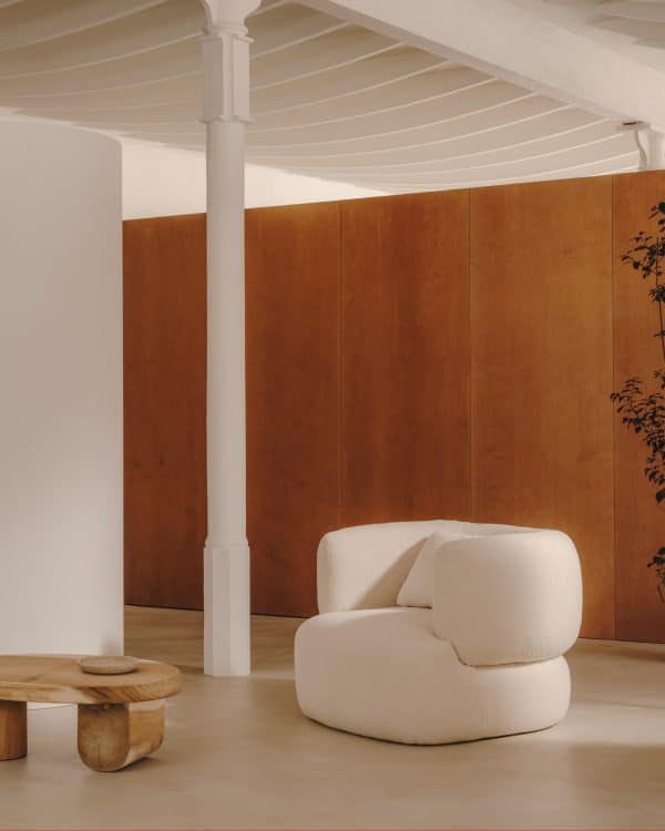 Martina Кресло из необработанной ткани букле — изображение 3