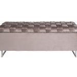 N-BANK-195-S BEG Банкетка велюр серо-беж. 120*40*46см для хранения