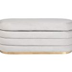 N-BANK-547 SER Банкетка велюр серый 112*42*44см для хранения