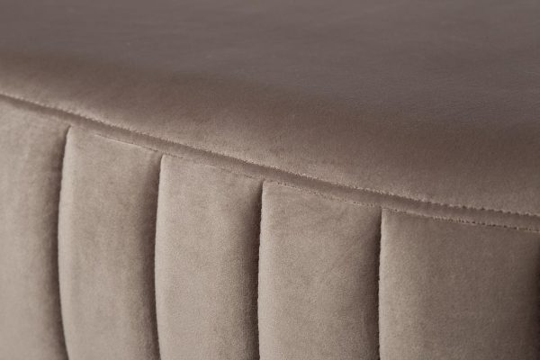 N-BH2009 BG BR Банкетка велюр серо-беж, метал.основ.135*54*45см — изображение 3
