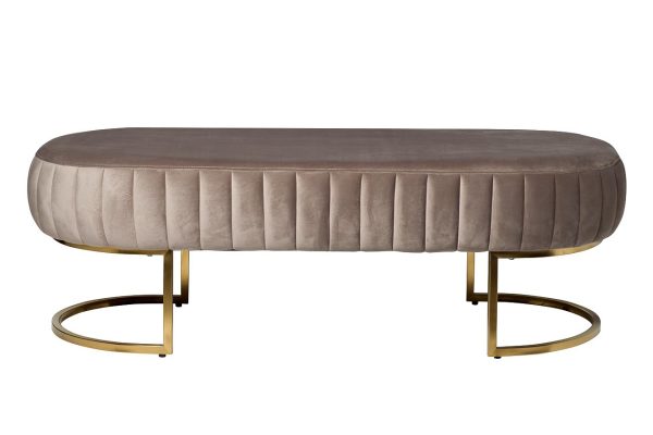 N-BH2009 BG BR Банкетка велюр серо-беж