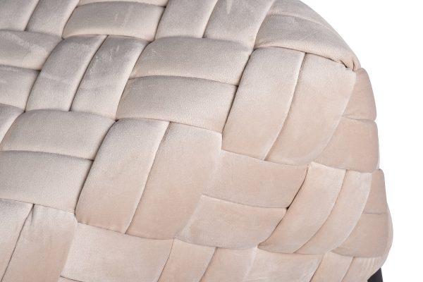 N-OT-100 BG BL Банкетка плетеная велюр бежевый 43*43*44см — изображение 3