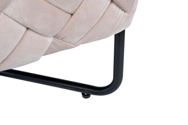 N-OT-100 BG BL Банкетка плетеная велюр бежевый 43*43*44см — изображение 4