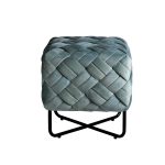 N-OT-100 MNT BL Банкетка плетеная велюр мятный 43*43*44см