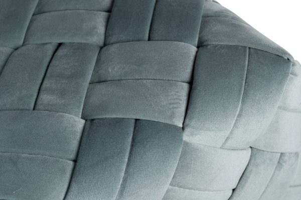 N-OT-100 MNT BL Банкетка плетеная велюр мятный 43*43*44см — изображение 3