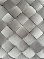 N-PUF-222 SVB Пуф плетеный, велюр светло-бежевый 60*60*30см — изображение 3