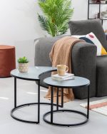 Набор из 2 приставных столиков Bast Ø 65 cm / Ø 47 cm — изображение 3