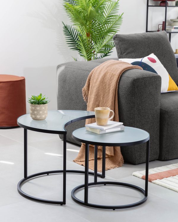 Набор из 2 приставных столиков Bast Ø 65 cm / Ø 47 cm — изображение 3