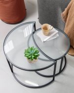 Набор из 2 приставных столиков Bast Ø 65 cm / Ø 47 cm — изображение 4