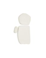 Набор из 3 квадратных настенных панелей Siluna из белого папье-маше — изображение 4