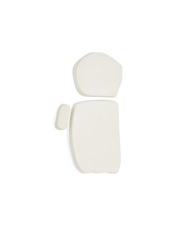 Набор из 3 квадратных настенных панелей Siluna из белого папье-маше — изображение 4