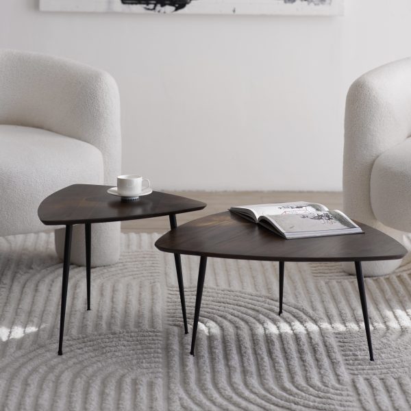 Набор столиков из массива акации в скандинавском стиле — изображение 3