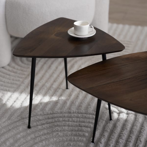 Набор столиков из массива акации в скандинавском стиле — изображение 4