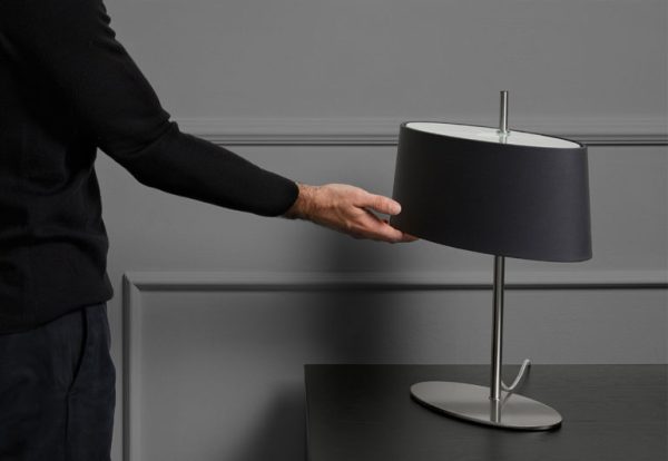 Настольная лампа Ona никель - черный абажур — изображение 3
