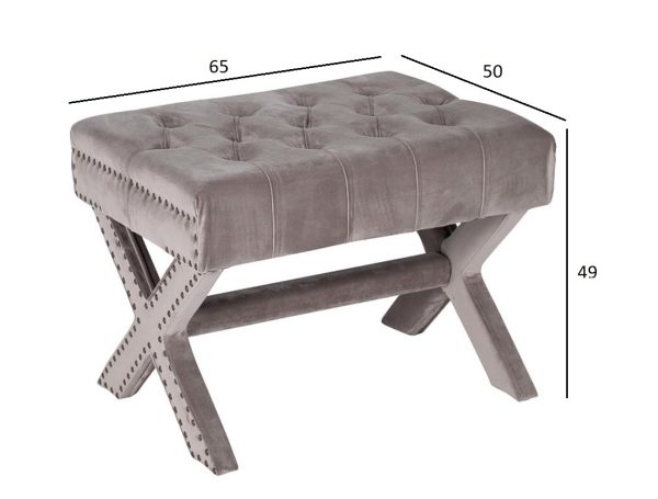 Neil BG Банкетка велюр бежевый 65*50*49см — изображение 5