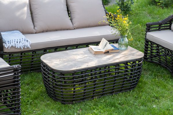 "Ницца" лаунж-зона из искусственного ротанга, цвет бронзовый — изображение 4