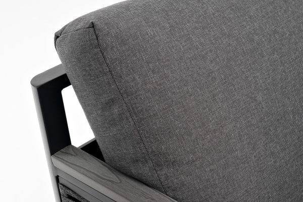 "Париж" угловой модульный диван, каркас из алюминия, цвет серый — изображение 5