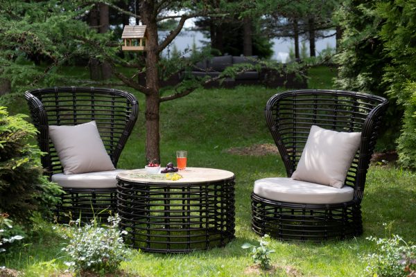 "Парма" кофейный комплект из искусственного ротанга