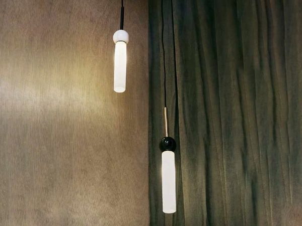 Подвесной светильник Delie черный металл - белый мрамор — изображение 3