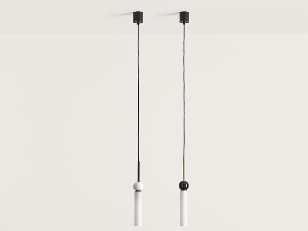 Подвесной светильник Delie черный металл - белый мрамор — изображение 4