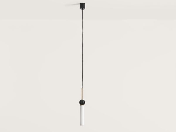 Подвесной светильник Delie золотой металл - черный мрамор