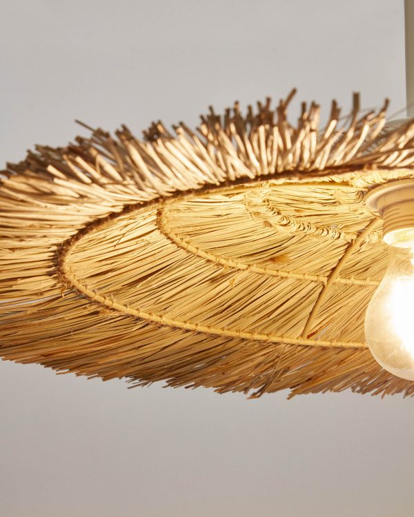 Потолочный плафон Gualta из натурального волокна с натуральной отделкой, 50 см — изображение 3