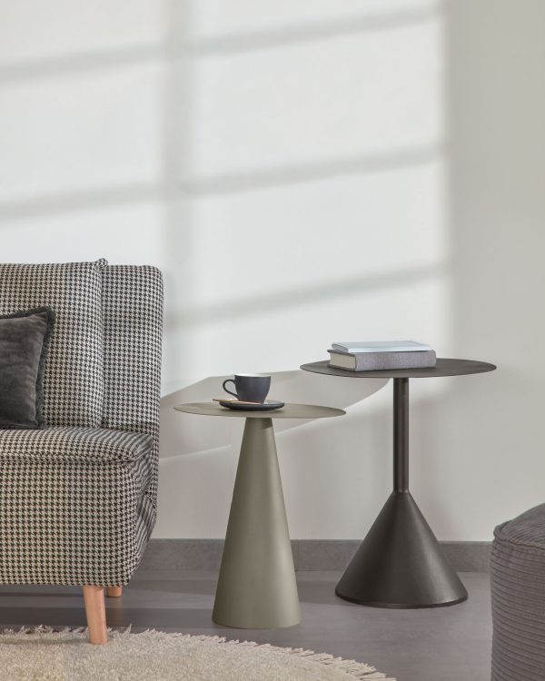 Приставной столик Shirel Ø 40 cm зеленый — изображение 2